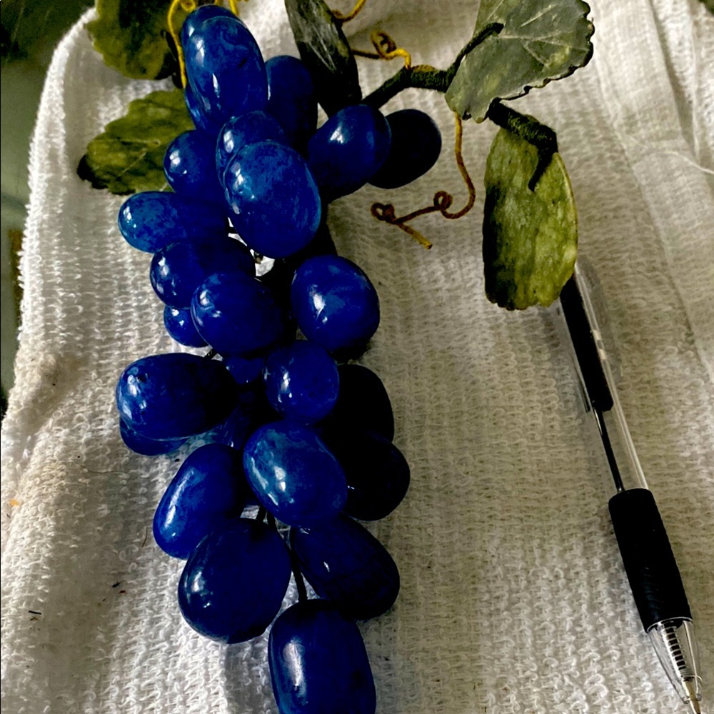 Blue Decorative Grape Cluster stones Italy